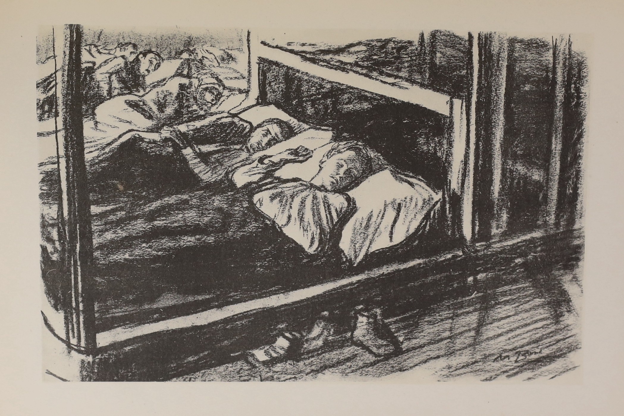Bone, Muirhead (illustrator) - The Western Front. illus. throughout with many plates (some coloured) & text illus.; contemp. half morocco & cloth, folio 1917